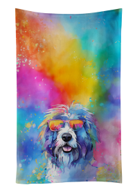 Hippie Dawg Kitchen Towel (Dog Breed: Old English Sheepdog 2534, size: 25Hx15W)