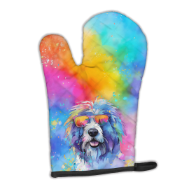 Hippie Dawg Oven Mitt (Design: Old English Sheepdog 2534, size: 12HX8.5W)