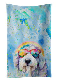 Hippie Dawg Kitchen Towel (Dog Breed: Old English Sheepdog 2535, size: 25Hx15W)