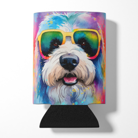 Hippie Dawg Can or Bottle Hugger (Dog Breed: Old English Sheepdog 2536, size: Can Hugger)