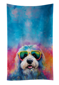 Hippie Dawg Kitchen Towel (Dog Breed: Old English Sheepdog 2536, size: 25Hx15W)