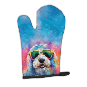 Hippie Dawg Oven Mitt (Design: Old English Sheepdog 2536, size: 12HX8.5W)