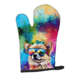 Hippie Dawg Oven Mitt (Design: Pomeranian 2537, size: 12HX8.5W)