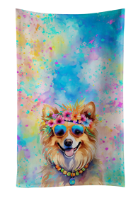 Hippie Dawg Kitchen Towel (Dog Breed: Pomeranian 2539, size: 25Hx15W)
