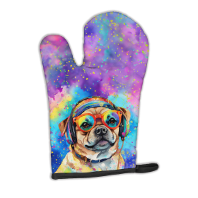 Hippie Dawg Oven Mitt (Design: Pug 2543, size: 12HX8.5W)