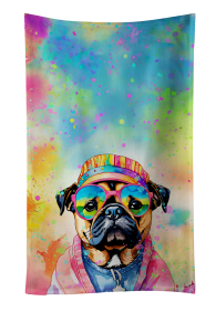 Hippie Dawg Kitchen Towel (Dog Breed: Pug 2544, size: 25Hx15W)