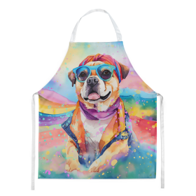 Hippie Dawg Apron (Dog Breed: Pug 2545, size: large)