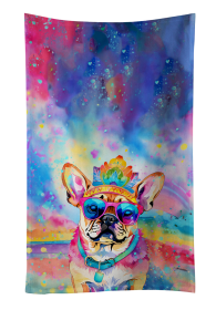 Hippie Dawg Kitchen Towel (Dog Breed: Pug 2546, size: 25Hx15W)
