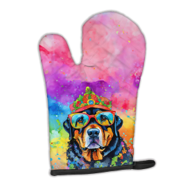 Hippie Dawg Oven Mitt (Design: Rottweiler 2547, size: 12HX8.5W)