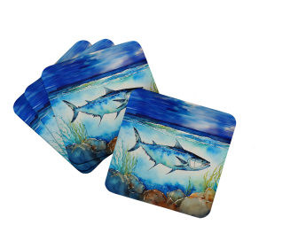 Nautical Collection Foam Coasters (Dog Breed: Bluefin Tuna 2771, size: 3.5)