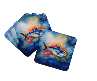 Nautical Collection Foam Coasters (Dog Breed: Bluefin Tuna 2772, size: 3.5)