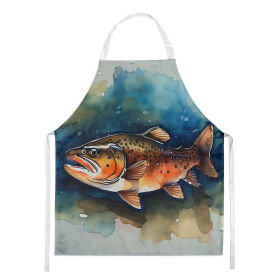 Nautical Collection Apron (Dog Breed: Brook Trout 2777, size: large)
