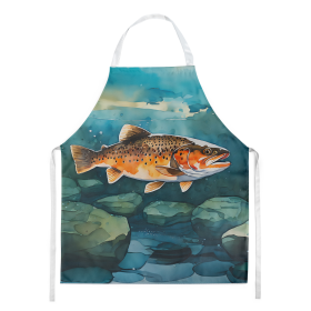 Nautical Collection Apron (Dog Breed: Brook Trout 2778, size: large)