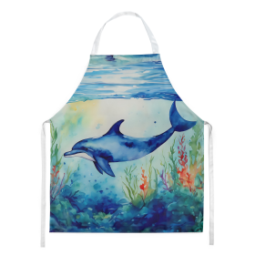 Nautical Collection Apron (Dog Breed: Dolphin 2781, size: large)