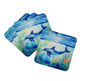 Nautical Collection Foam Coasters (Dog Breed: Dolphin 2781, size: 3.5)