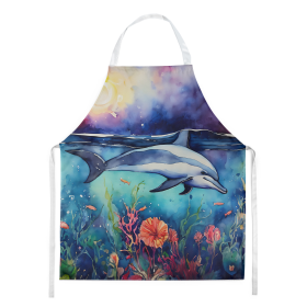 Nautical Collection Apron (Dog Breed: Dolphin 2782, size: large)