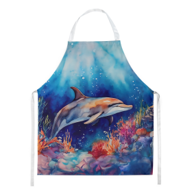 Nautical Collection Apron (Dog Breed: Dolphin 2783, size: large)