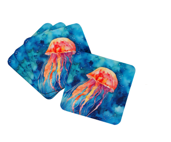 Nautical Collection Foam Coasters (Dog Breed: Jellyfish 2790, size: 3.5)