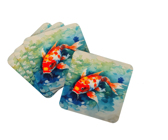 Nautical Collection Foam Coasters (Dog Breed: Koi Fish 2794, size: 3.5)