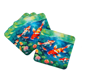 Nautical Collection Foam Coasters (Dog Breed: Koi Fish 2797, size: 3.5)