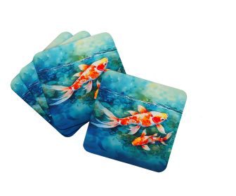 Nautical Collection Foam Coasters (Dog Breed: Koi Fish 2799, size: 3.5)