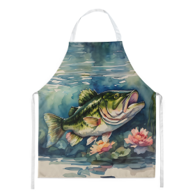 Nautical Collection Apron (Dog Breed: Largemouth Bass 2803, size: large)