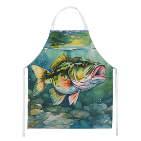 Nautical Collection Apron (Dog Breed: Largemouth Bass 2804, size: large)