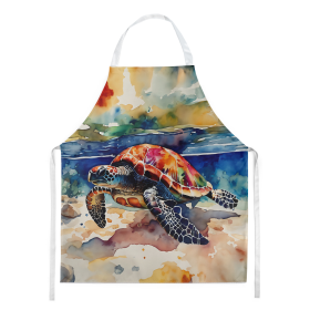 Nautical Collection Apron (Dog Breed: Loggerhead Sea Turtle 2806, size: large)