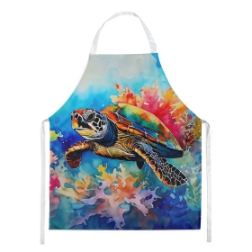 Nautical Collection Apron (Dog Breed: Loggerhead Sea Turtle 2807, size: large)