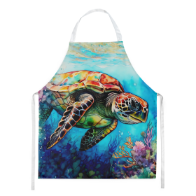 Nautical Collection Apron (Dog Breed: Loggerhead Sea Turtle 2809, size: large)