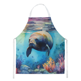 Nautical Collection Apron (Dog Breed: Manatee 2810, size: large)