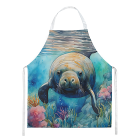 Nautical Collection Apron (Dog Breed: Manatee 2814, size: large)