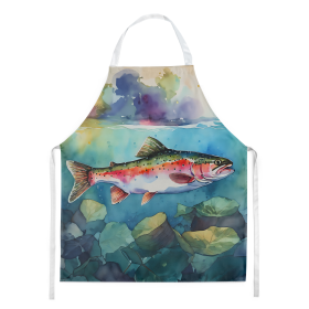 Nautical Collection Apron (Dog Breed: Rainbow Trout 2816, size: large)