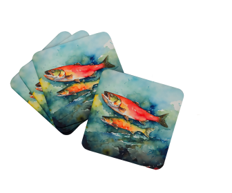Nautical Collection Foam Coasters (Dog Breed: Salmon 2818, size: 3.5)