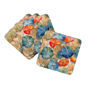 Nautical Collection Foam Coasters (Dog Breed: Sand Dollars 2820, size: 3.5)