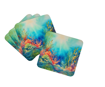 Nautical Collection Foam Coasters (Dog Breed: Seaweed 2824, size: 3.5)