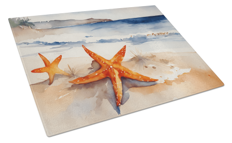 Nautical Collection Glass Cutting Board (Dog Breed: Starfish 2829, size: large)