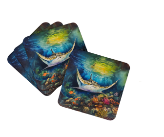 Nautical Collection Foam Coasters (Dog Breed: Sting Ray 2831, size: 3.5)