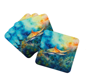 Nautical Collection Foam Coasters (Dog Breed: Sting Ray 2832, size: 3.5)