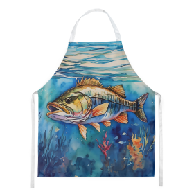 Nautical Collection Apron (Dog Breed: Striped Bass 2833, size: large)