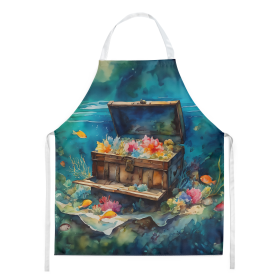 Nautical Collection Apron (Dog Breed: Treasure Chest 2838, size: large)