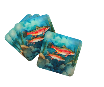 Nautical Collection Foam Coasters (Dog Breed: Trout 2839, size: 3.5)