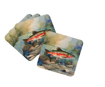Nautical Collection Foam Coasters (Dog Breed: Trout 2840, size: 3.5)