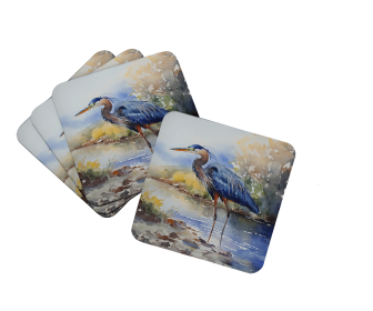 Nautical Collection Foam Coasters (Dog Breed: Blue Heron 2848, size: 3.5)