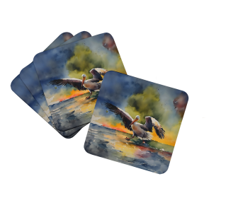 Nautical Collection Foam Coasters (Dog Breed: Pelican 2851, size: 3.5)