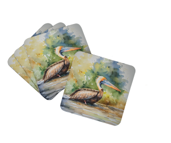 Nautical Collection Foam Coasters (Dog Breed: Pelican 2853, size: 3.5)