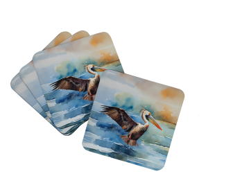 Nautical Collection Foam Coasters (Dog Breed: Pelican 2856, size: 3.5)