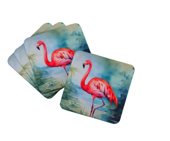 Nautical Collection Foam Coasters (Dog Breed: Flamingo 2861, size: 3.5)