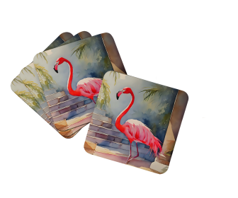Nautical Collection Foam Coasters (Dog Breed: Flamingo 2862, size: 3.5)