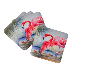 Nautical Collection Foam Coasters (Dog Breed: Flamingo 2864, size: 3.5)